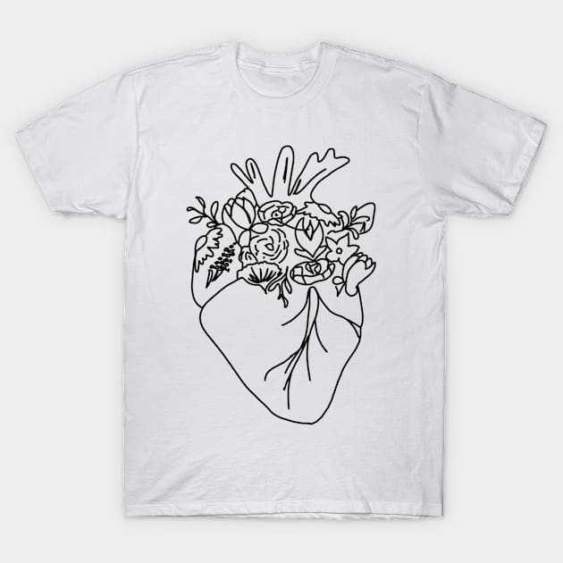medical heart/anatomy/doctor/flowers/surgeon/ T-Shirt by emmamarlene